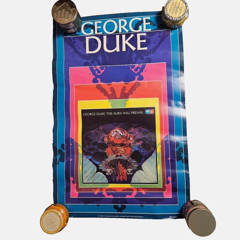 George Duke The‎ Aura Will Prevail Vintage 1975 Promo Album Poster 22x34 Jazz